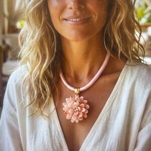 Pink Blossom Collar Necklace